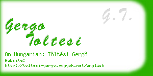 gergo toltesi business card